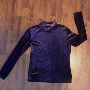 Long sleeve purple velvet Gantos top size medium